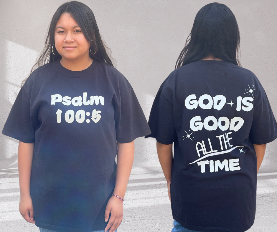 God Is Good All the Time Tee- Black color