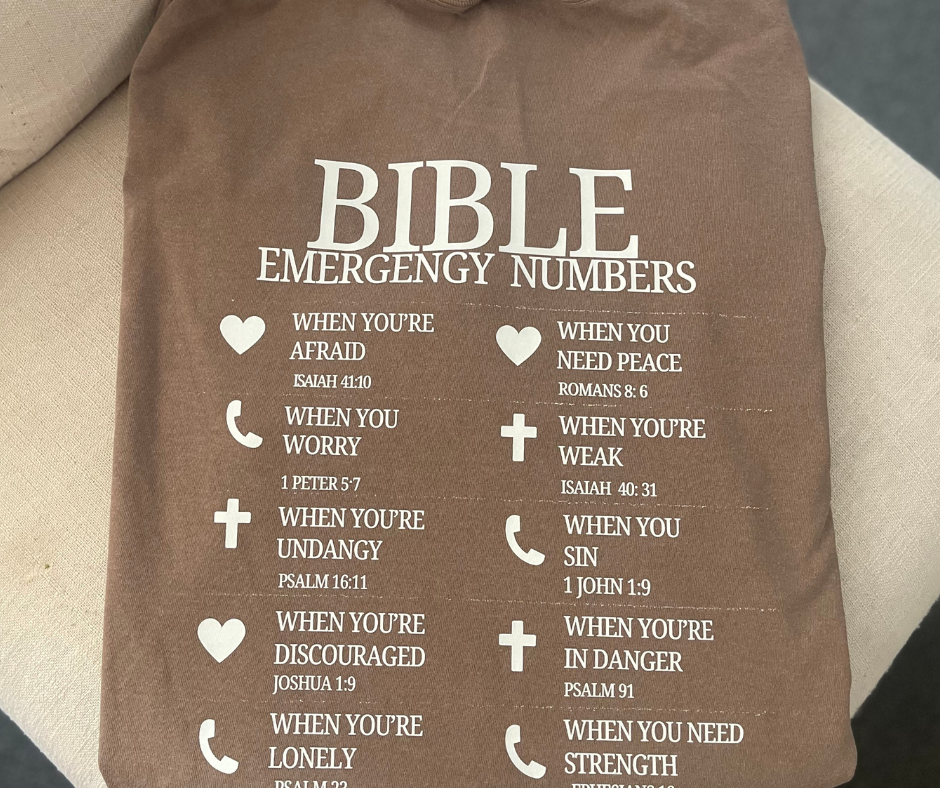 Bible Emergency Numbers - Faith Rescue Tee