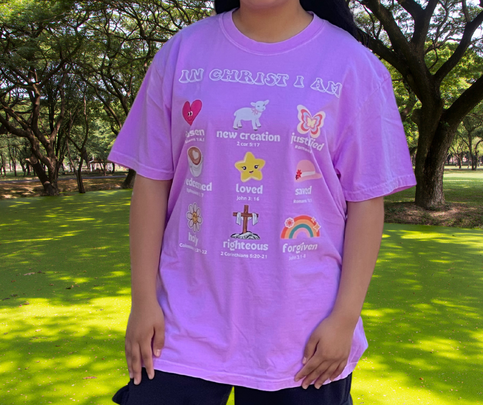 In Christ, I Am Comfort colors Tee- Neon Purple